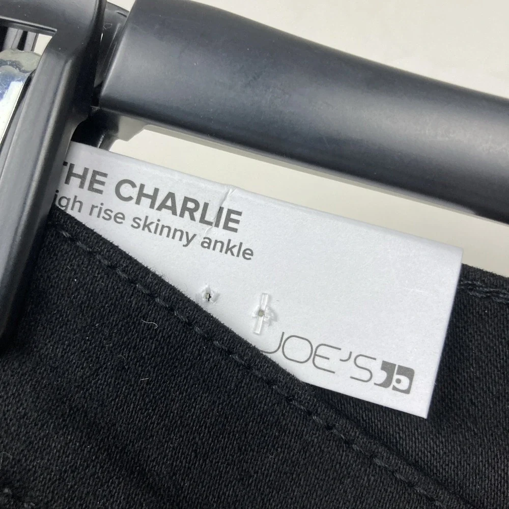 Joe's Jeans The Charlie High Rise Skinny‎ Ankle Black Coated Jeans Size 29